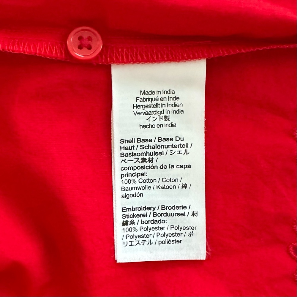 J.Crew Jolie Top in Eyelet Cotton Poplin in Vintage Red | XL | NWT - Picture 11 of 14